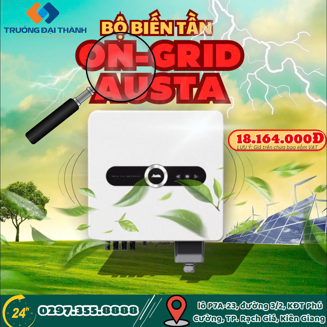 Bộ Biến Tần On-grid Austa 8K1P (1 pha, 8kWp)