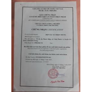 Bộ Giấy Tờ - Sản Phẩm Khóm Sấy, Mứt Khóm, Kẹo Khóm, Nước Màu Khóm