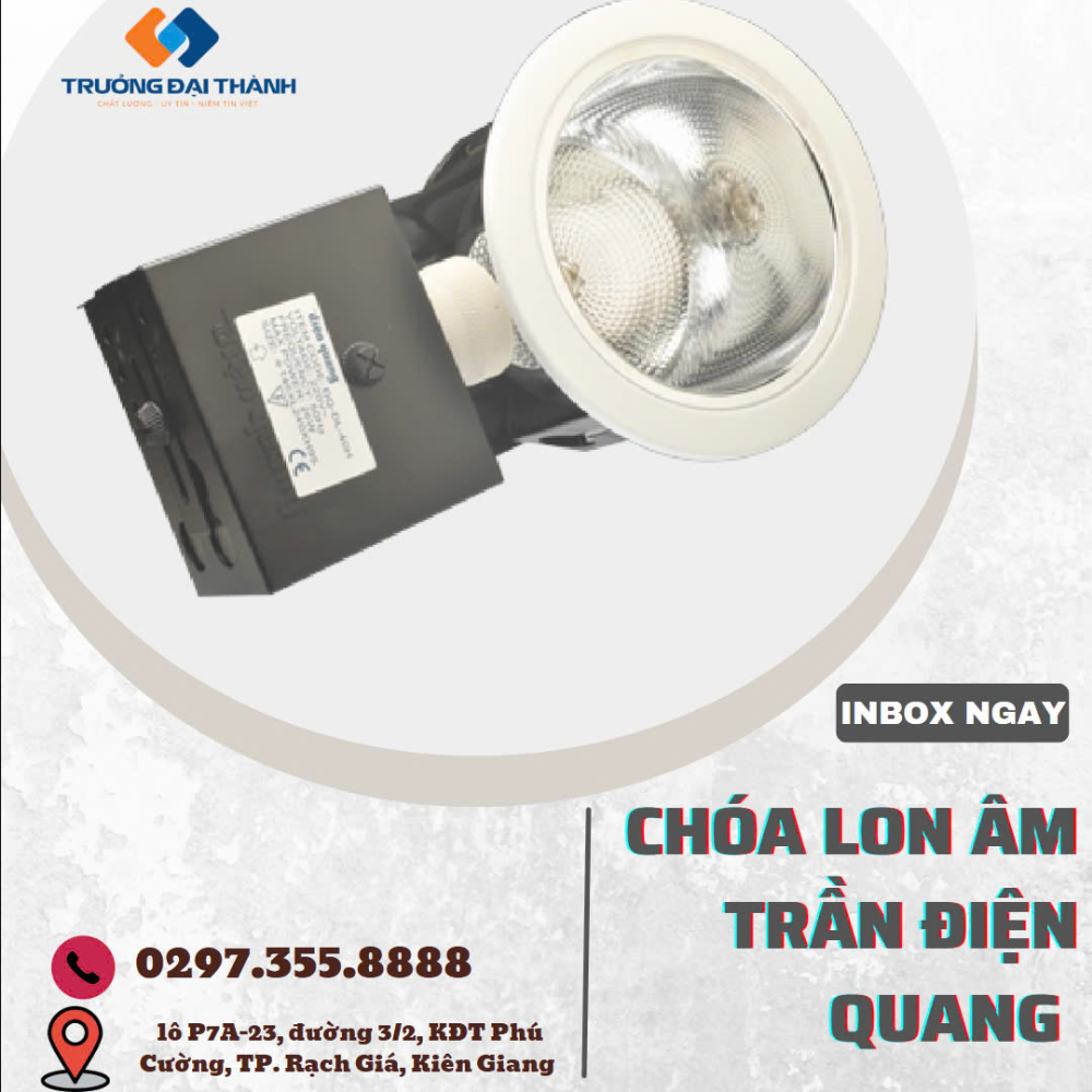 4867DeD8EbH7B59 Chóa lon âm trần Điện Quang ĐQ HRD02G 1402E27 (ngang 5