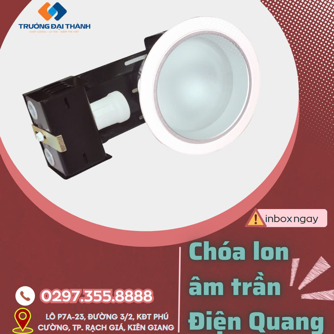 4867DeD8EbH7B59 Chóa lon âm trần Điện Quang ĐQ HRD02G 160E27 ( ngang 6